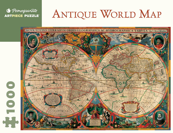 Henricus Hondius Antique World Map - 1000-piece Jigsaw Puzzle | Pomegranate Regular price