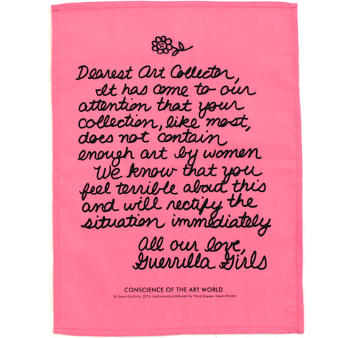 Dear Art Collector Handkerchief | Guerrilla Girls