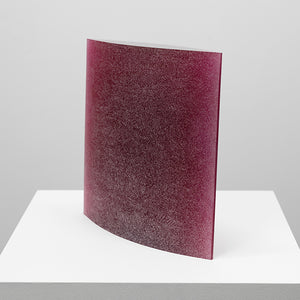 Galia Amsel, Full 2, 2015, Cast, ground and polished "sappharine" gold ruby gaffer glass, 335 x 335 x 65 mm Front View