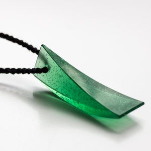 Galia Amsel Green Cast Glass Neckpiece